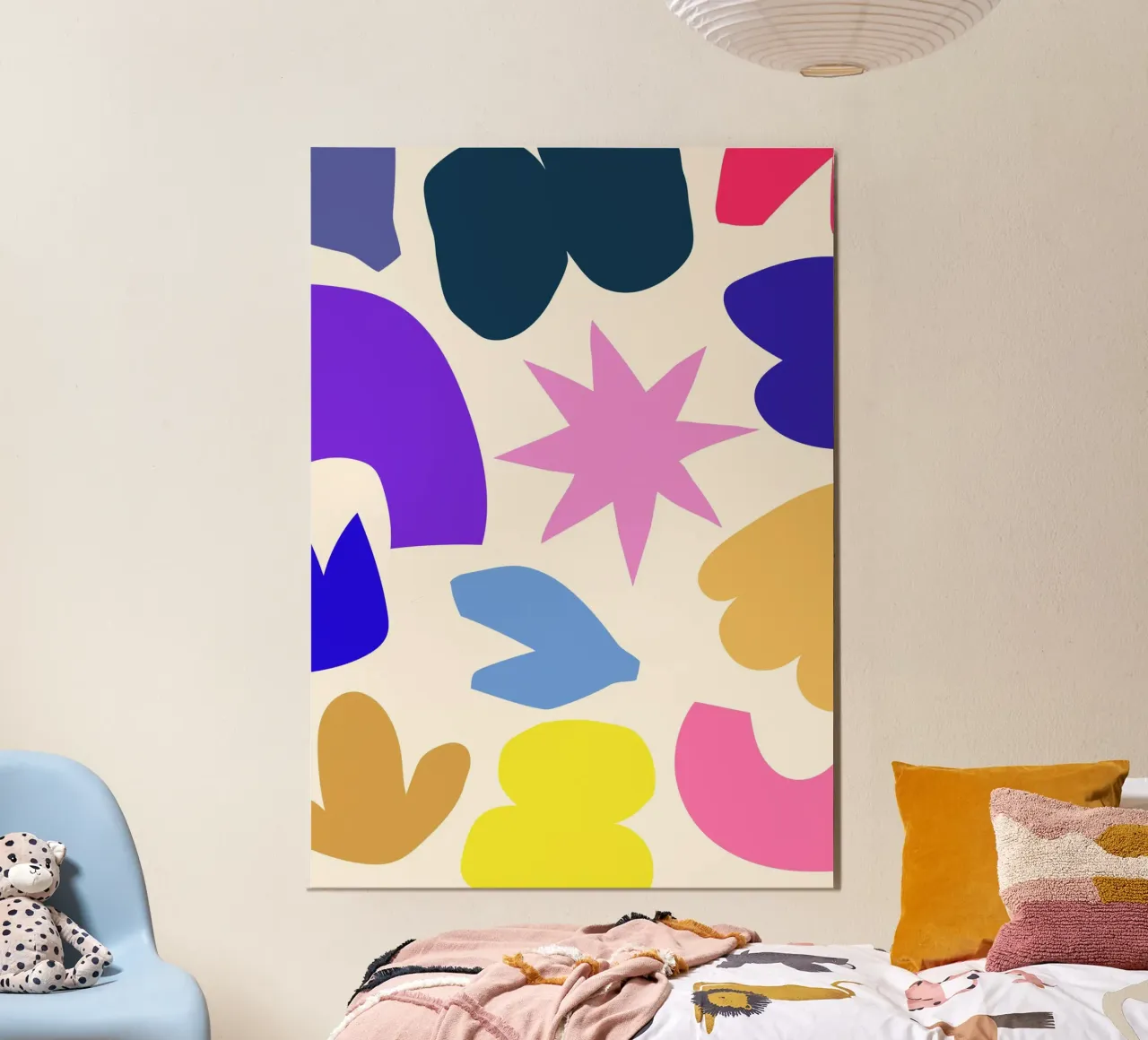 Geometric Pulse poster con telaio in legno da RS LAB STUDIO