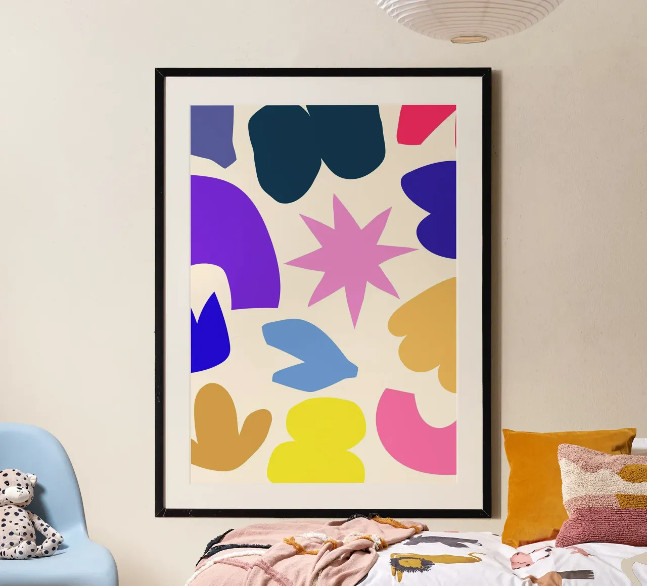 Geometric Pulse poster con telaio in legno da RS LAB STUDIO