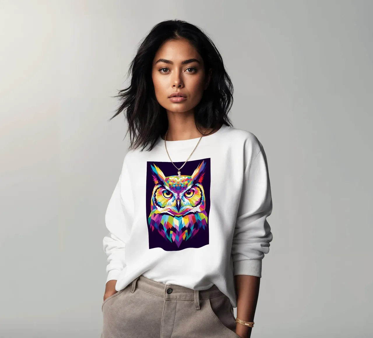 Colorato di gufo (1) felpa da Wild Life studio