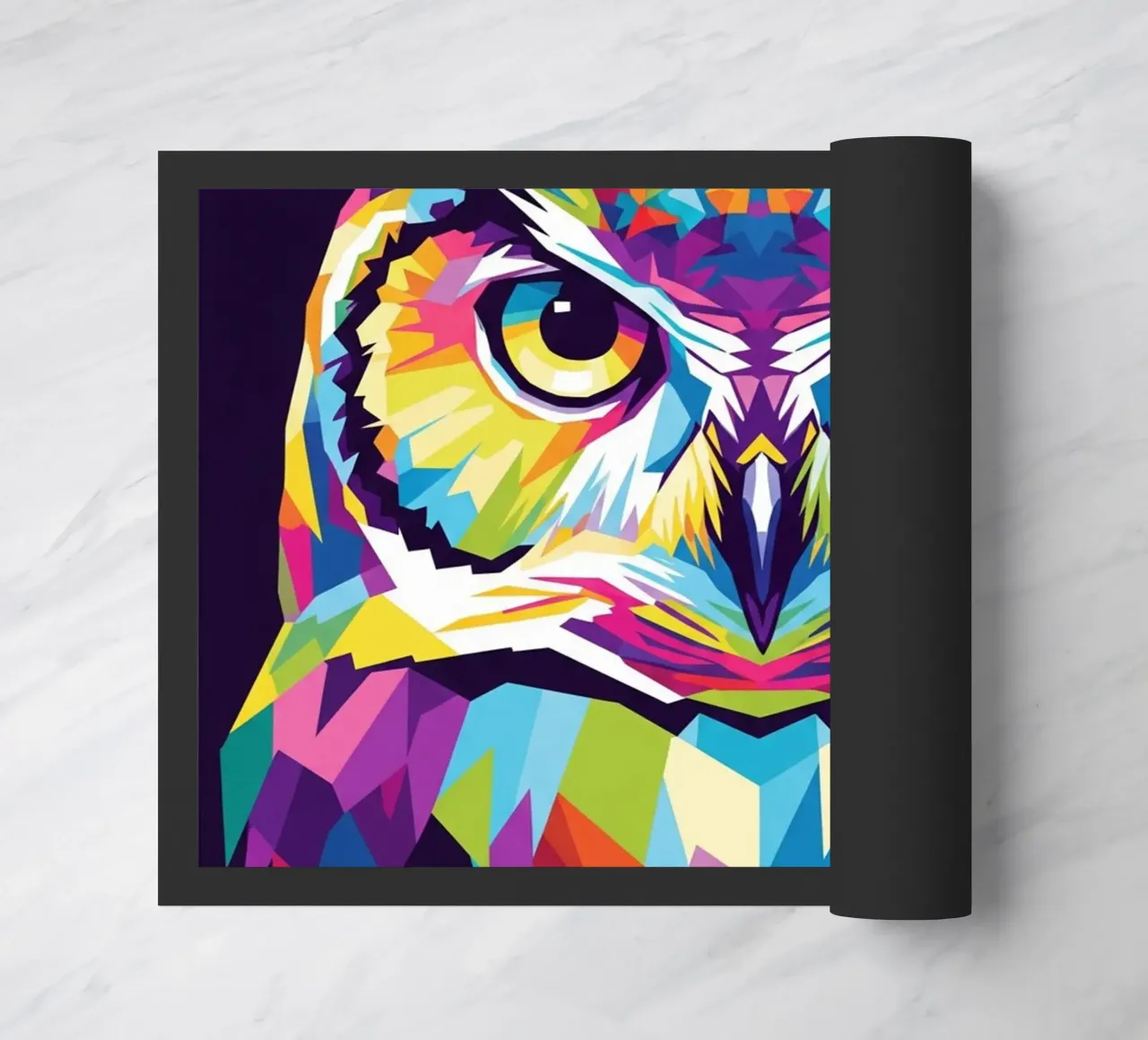 Colorato di gufo (1) zerbino da Wild Life studio