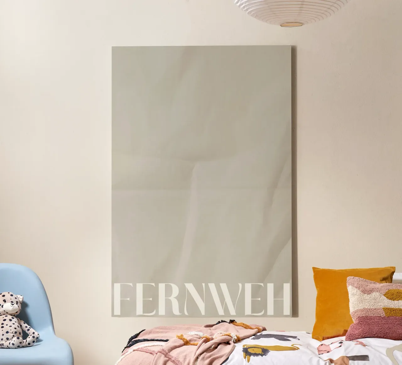 FERNWEH canvas met Baklijst van treechild