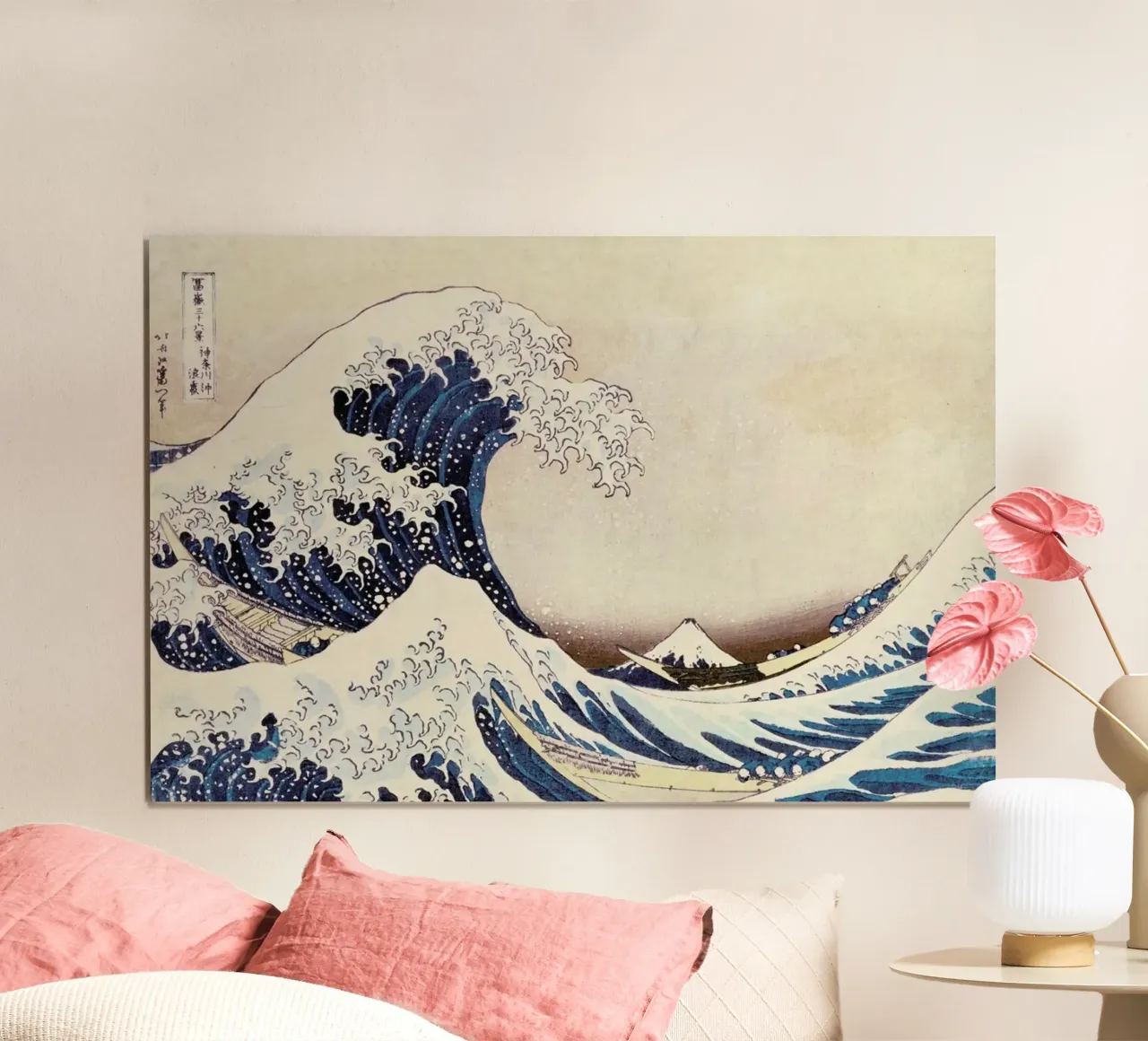 Le grandi onde Hokusai poster con telaio in alluminio da HKS JAPANESESTORE
