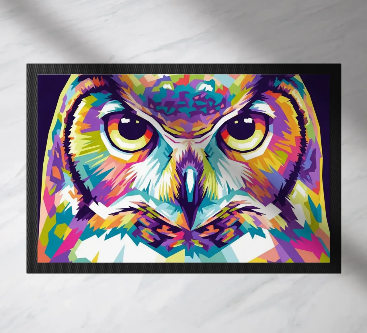Colorato di gufo (2) zerbino da Wild Life studio