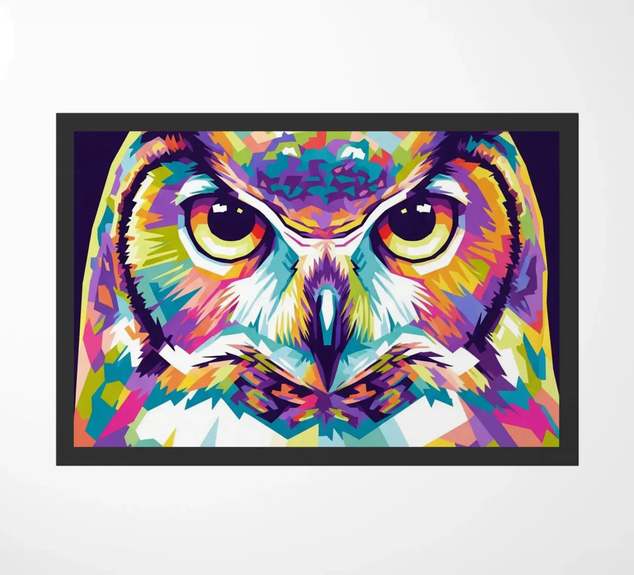Colorato di gufo (2) zerbino da Wild Life studio