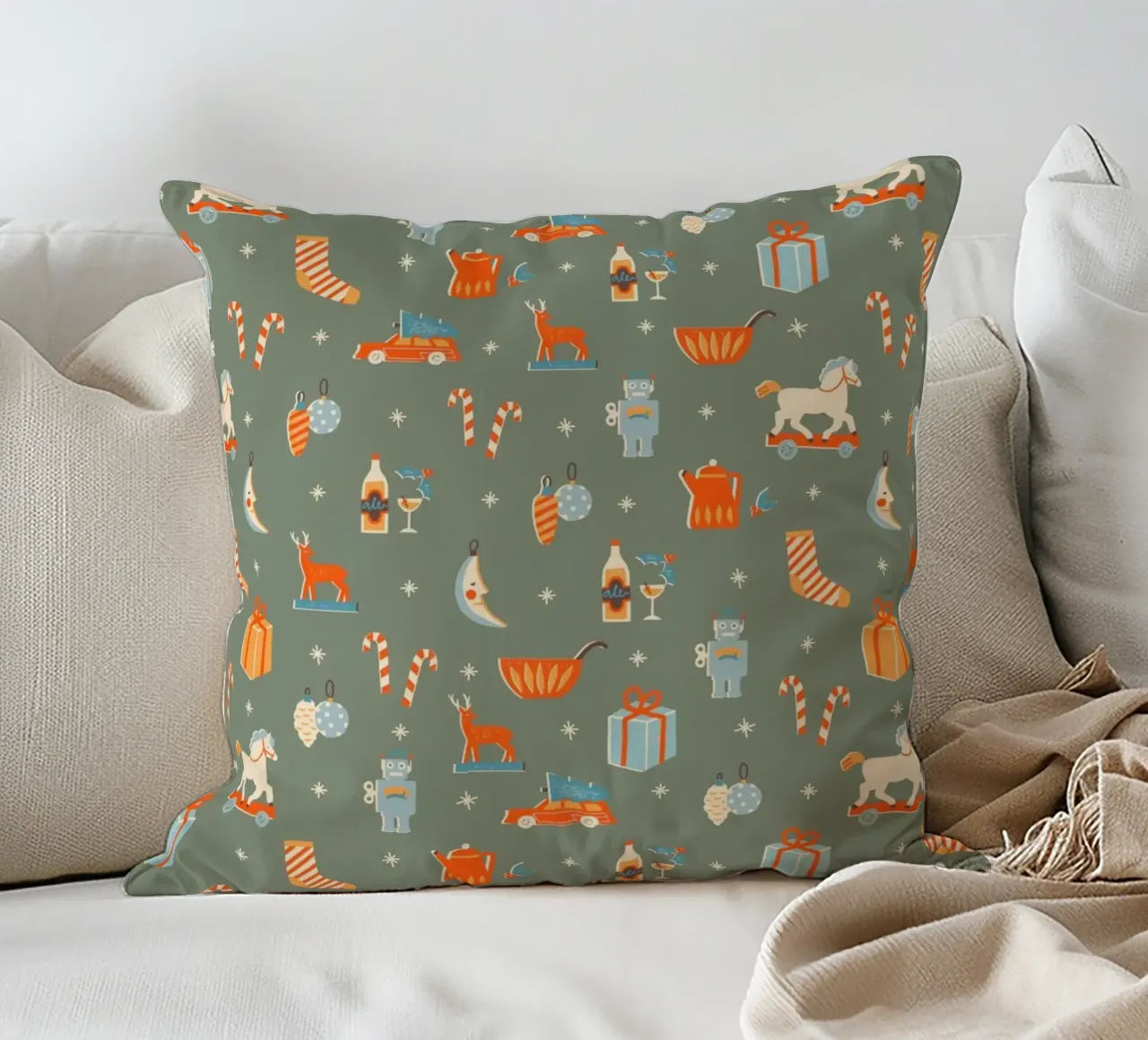 Christmas Pattern No 24 cuscino da treechild