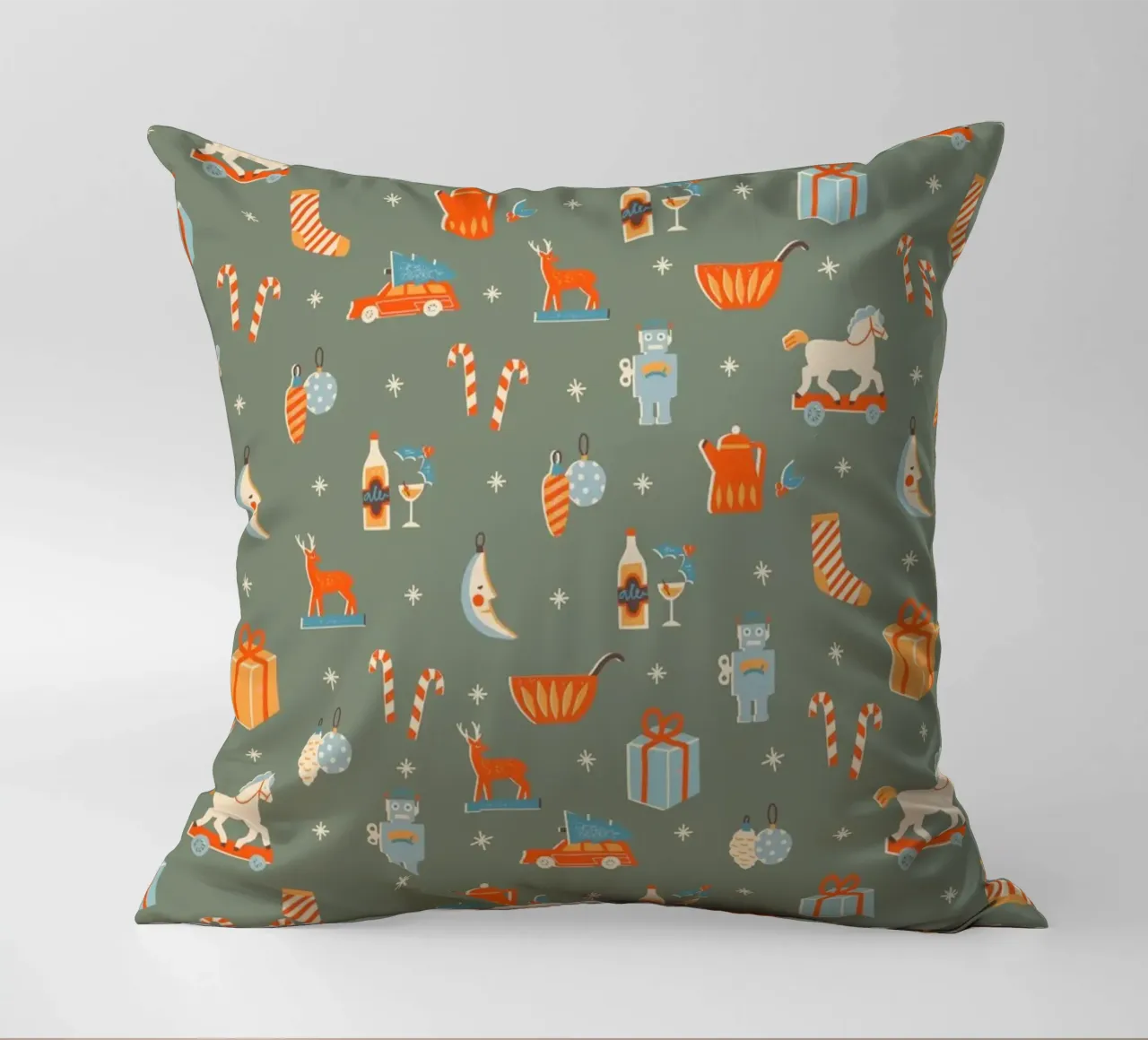 Christmas Pattern No 24 cuscino da treechild