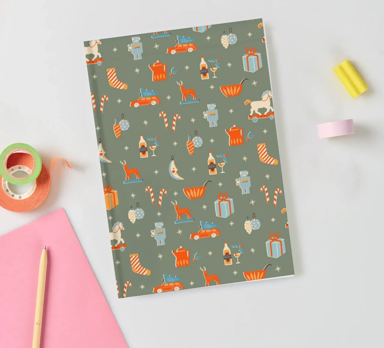 Christmas Pattern No 24 notebook by treechild