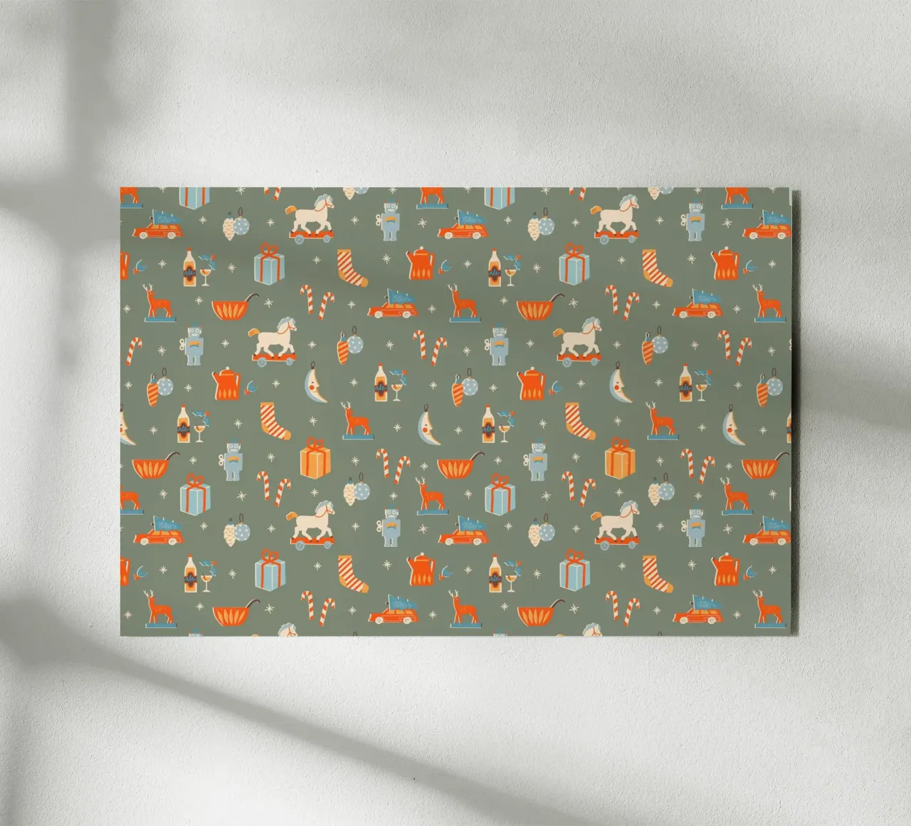 Christmas Pattern No 24 alluminio dibond da treechild