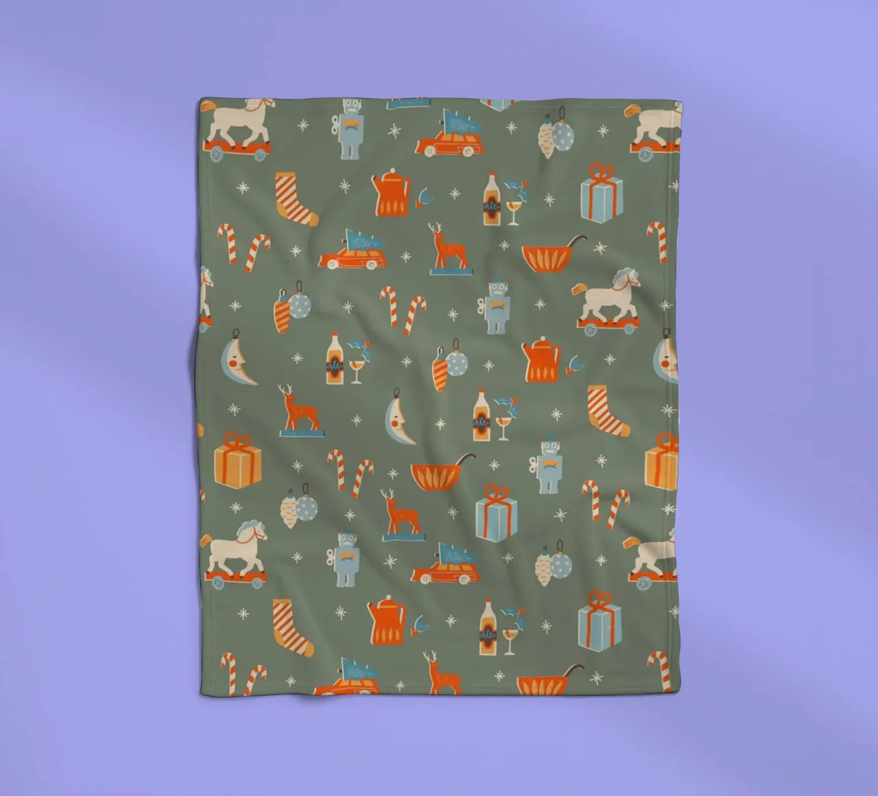 Christmas Pattern No 24 coperta in pile da treechild