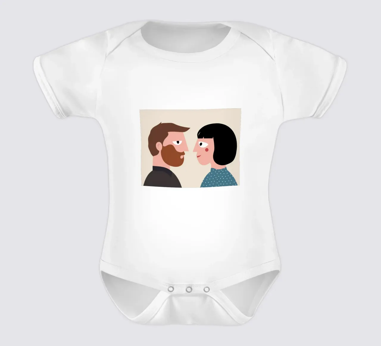 Intimer liebevoller Blick Kurzarm Babybody von Gaia Viesta