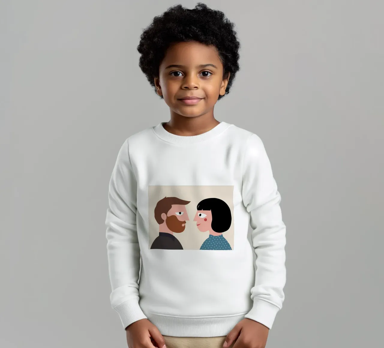 Sguardo intimo e amorevole felpa bambino da Gaia Viesta