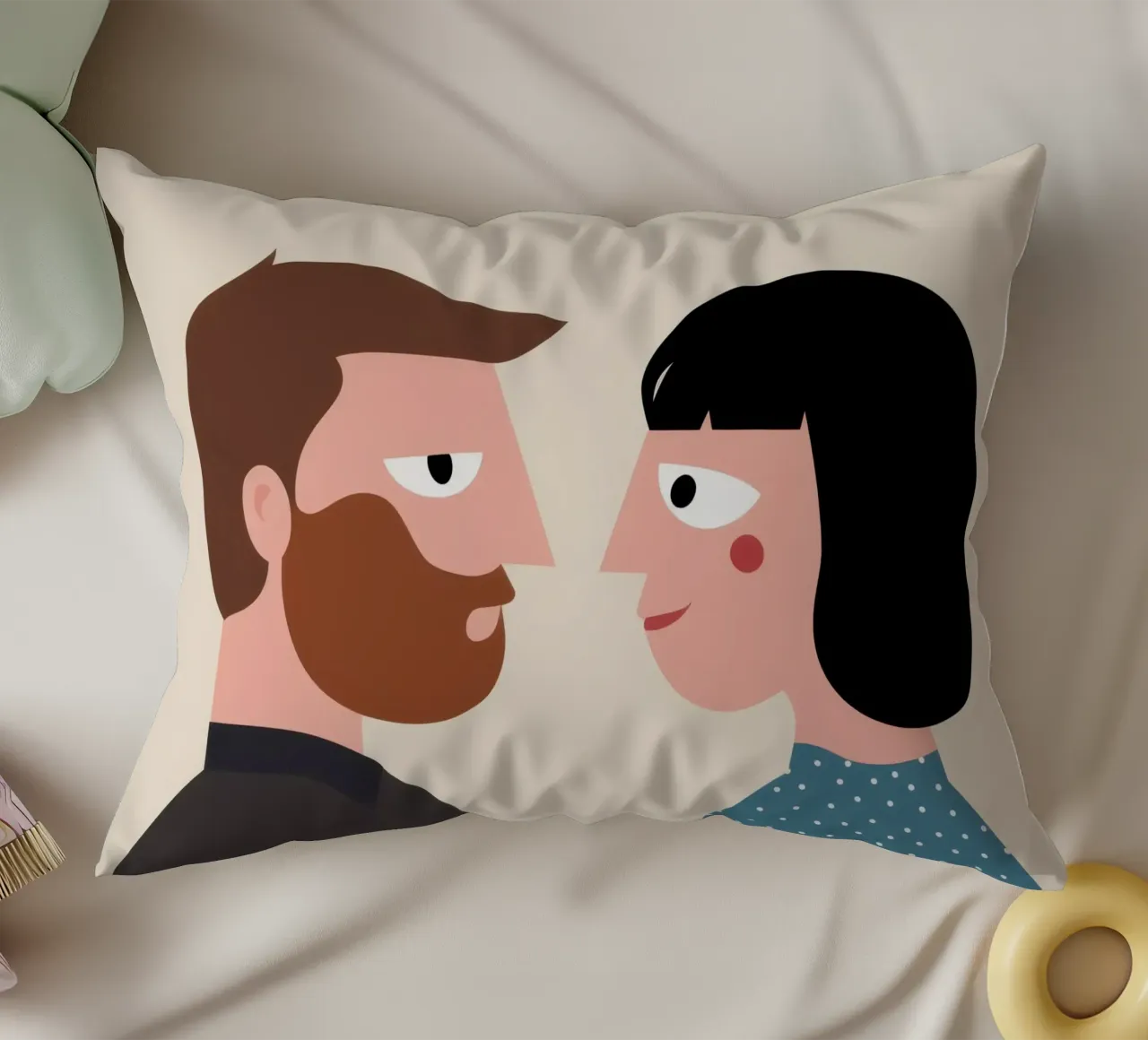 Sguardo intimo e amorevole cuscino da Gaia Viesta