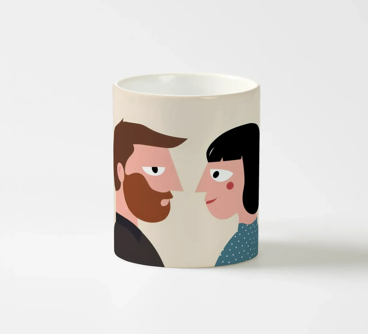 Sguardo intimo e amorevole tazza in ceramica da Gaia Viesta