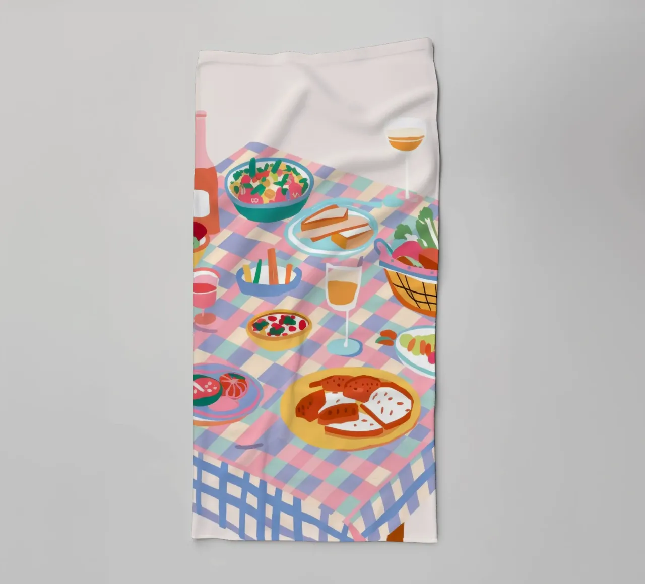 Mediterranean Alfresco Feast towel by Selene Shade