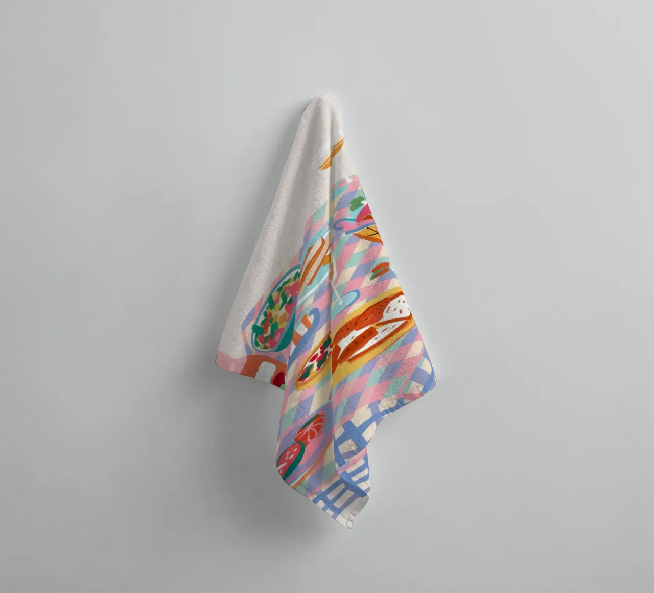 Mediterranean Alfresco Feast towel by Selene Shade