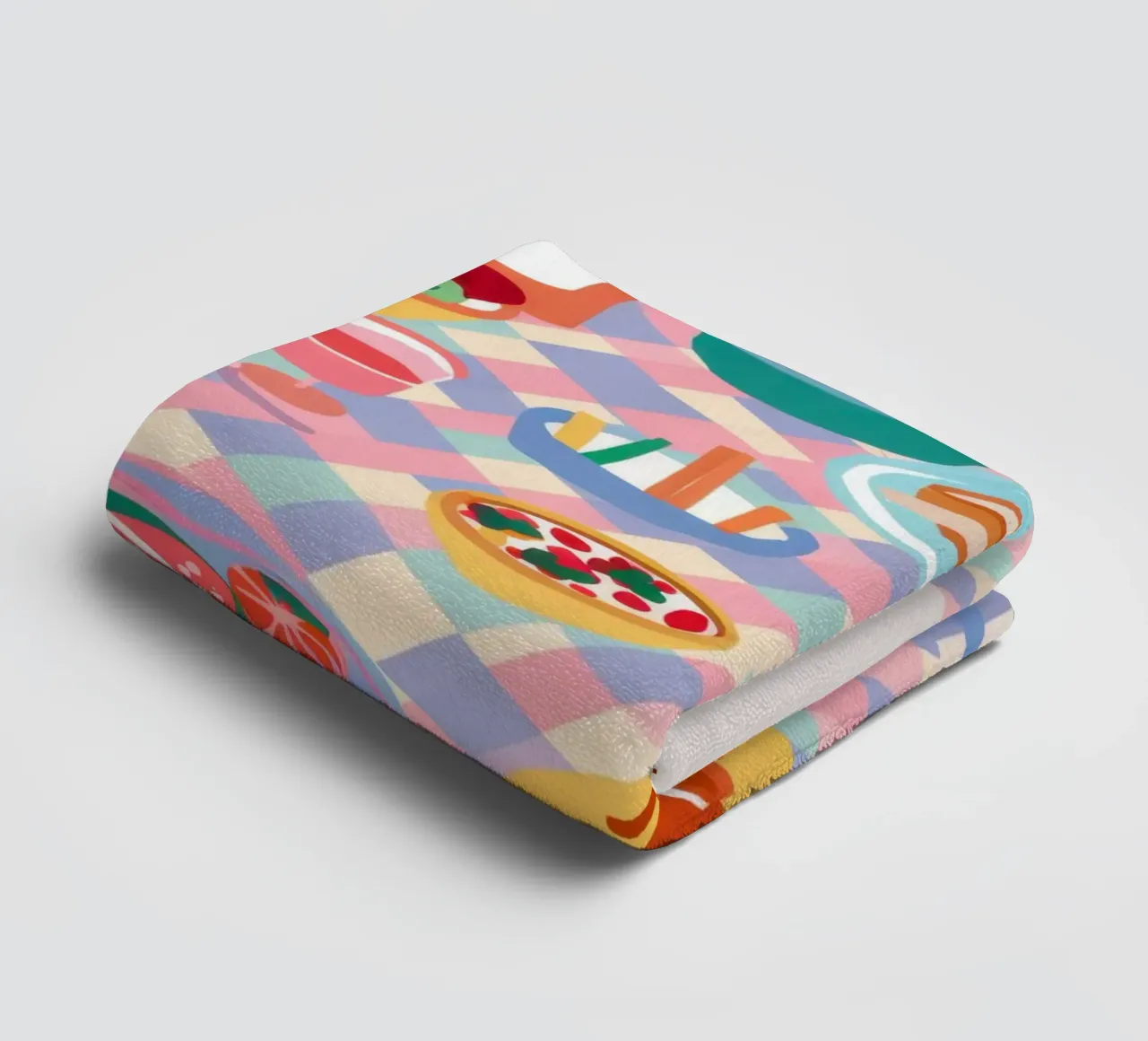 Mediterranean Alfresco Feast towel by Selene Shade