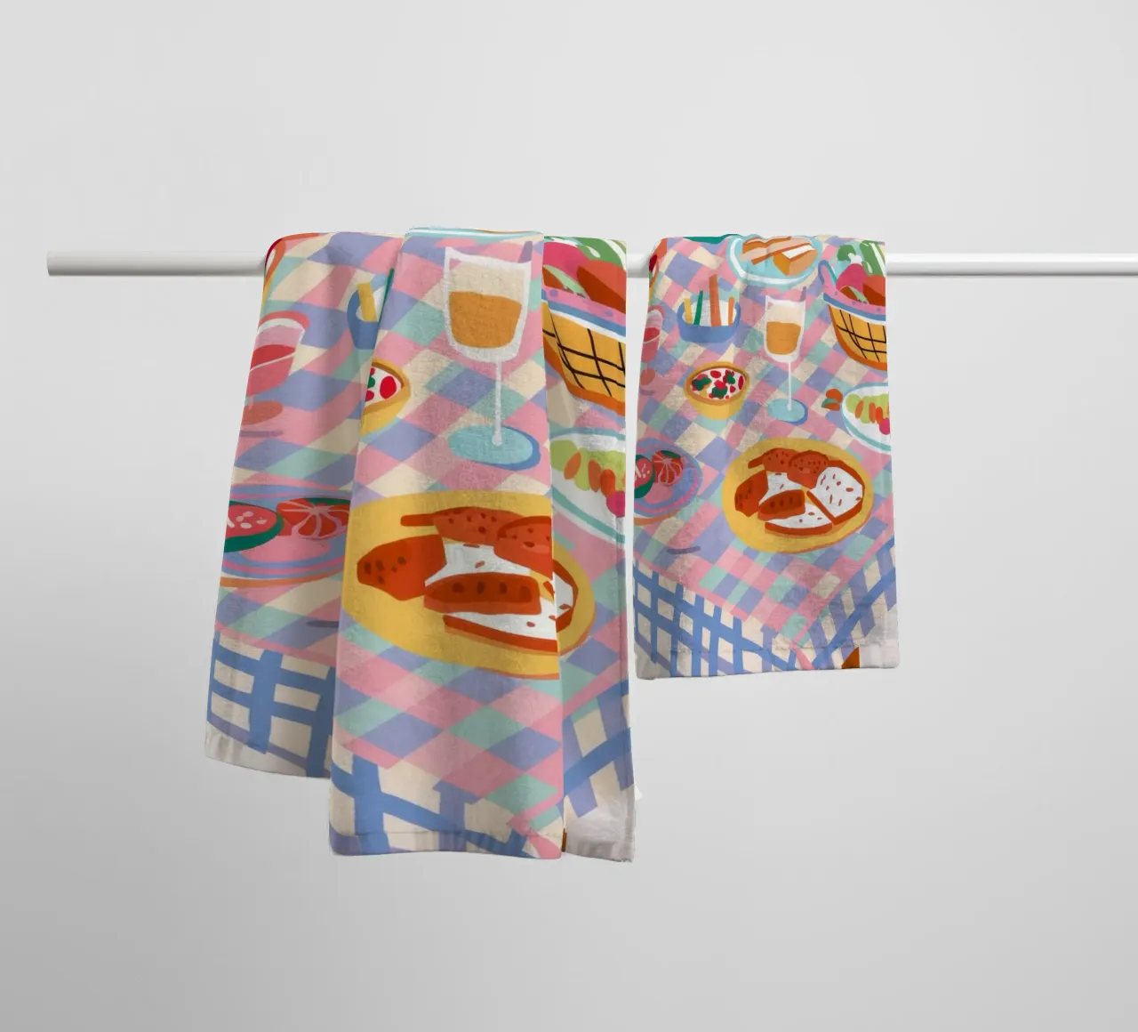 Mediterranean Alfresco Feast towel by Selene Shade