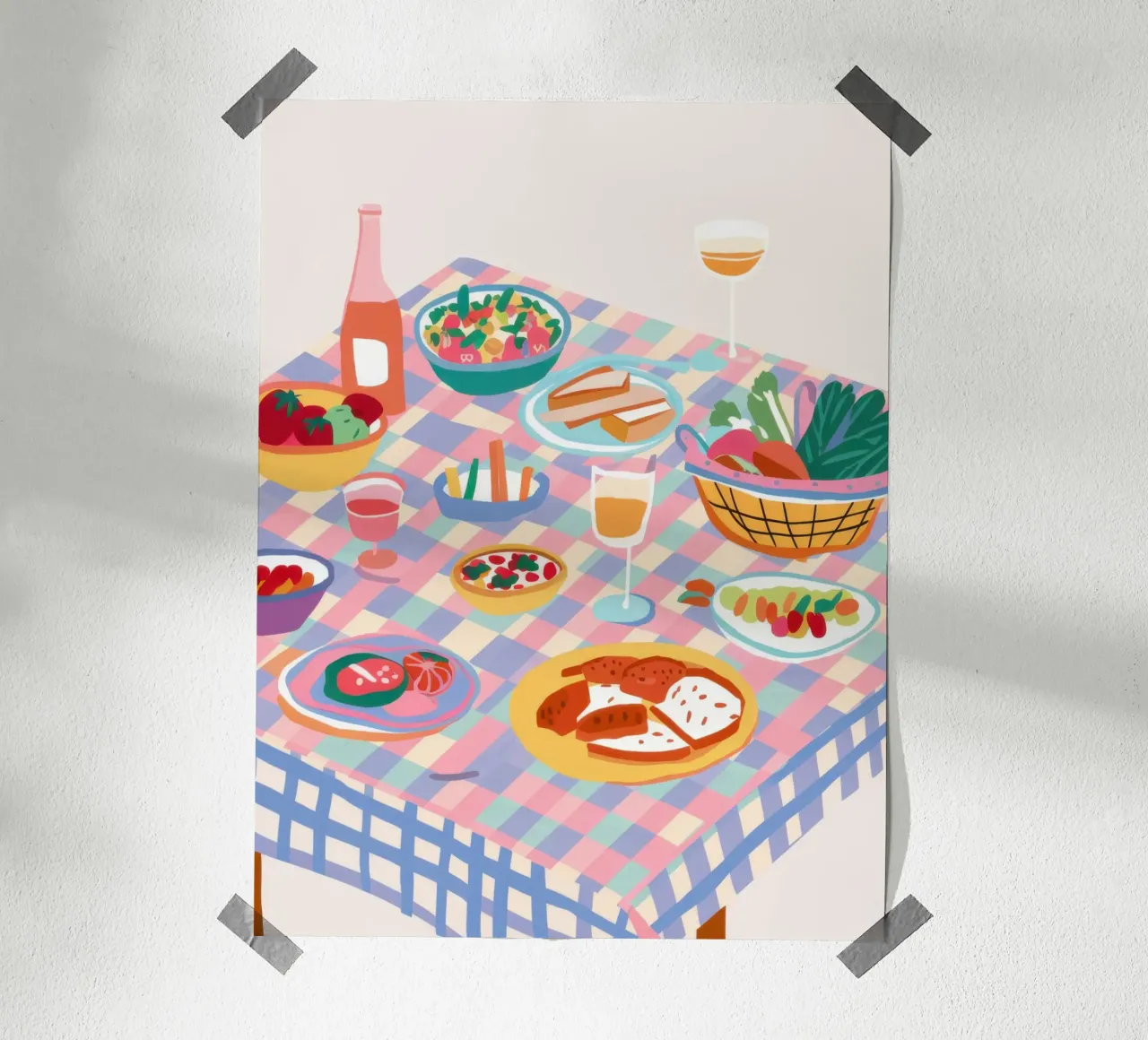 Mediterranean Alfresco Feast poster by Selene Shade