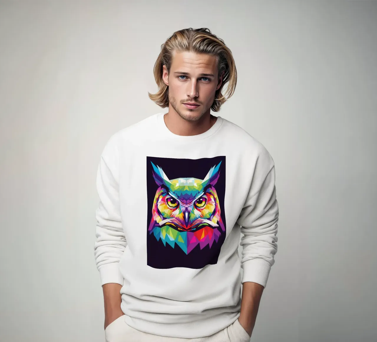 Colorato di gufo (3) felpa da Wild Life studio