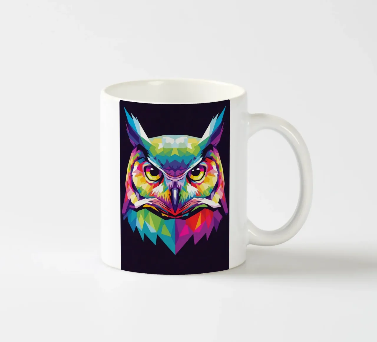 Colorato di gufo (3) tazza in ceramica da Wild Life studio