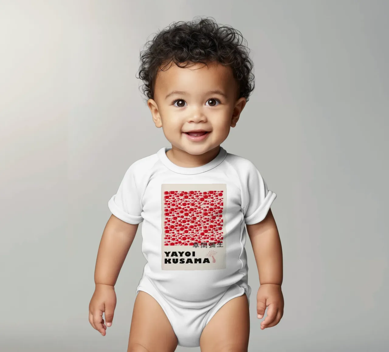 Bubble Red Mushroom Kurzarm Babybody von HKS JAPANESESTORE