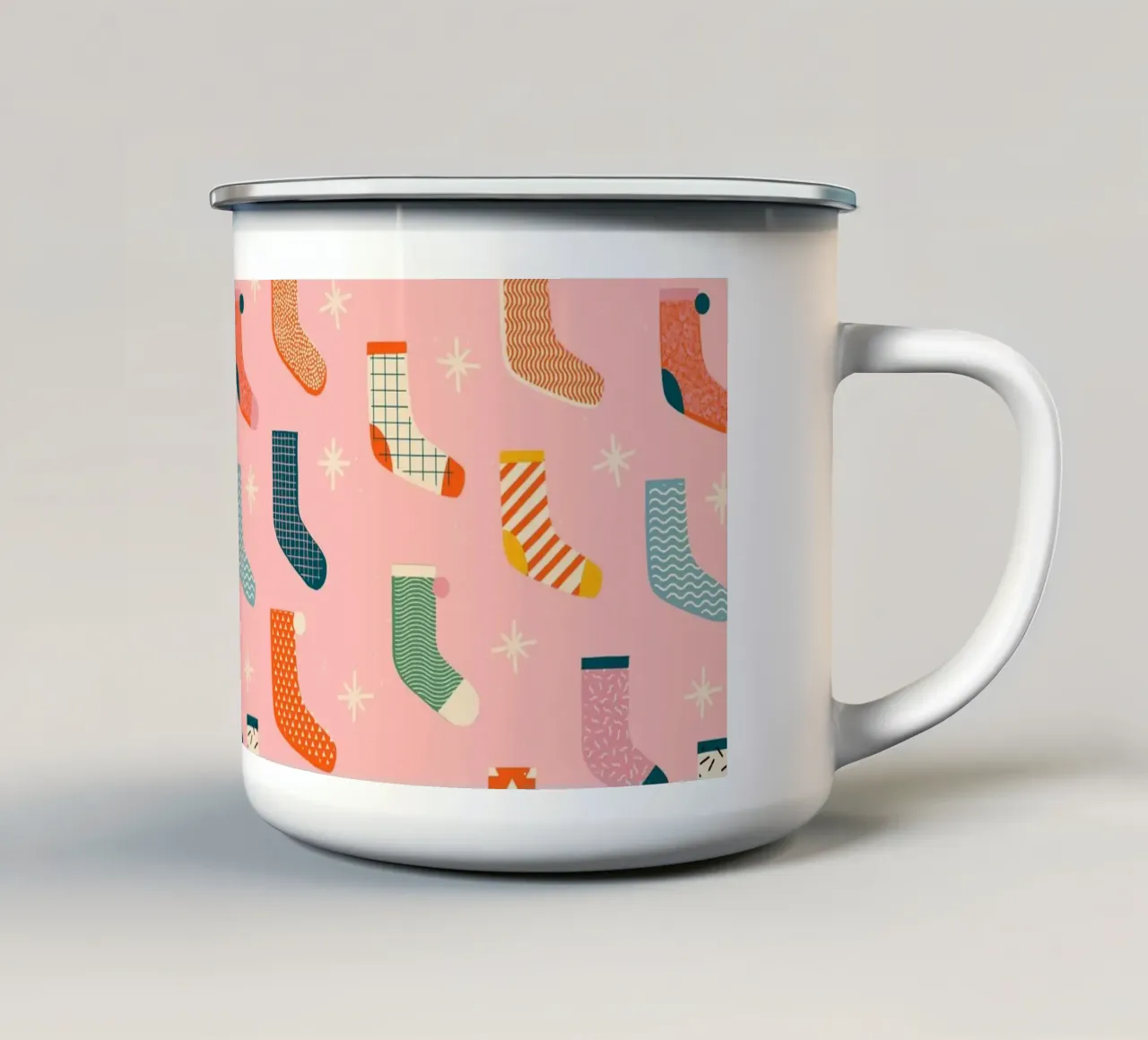 Christmas Pattern No 25 tazza in smalto da treechild