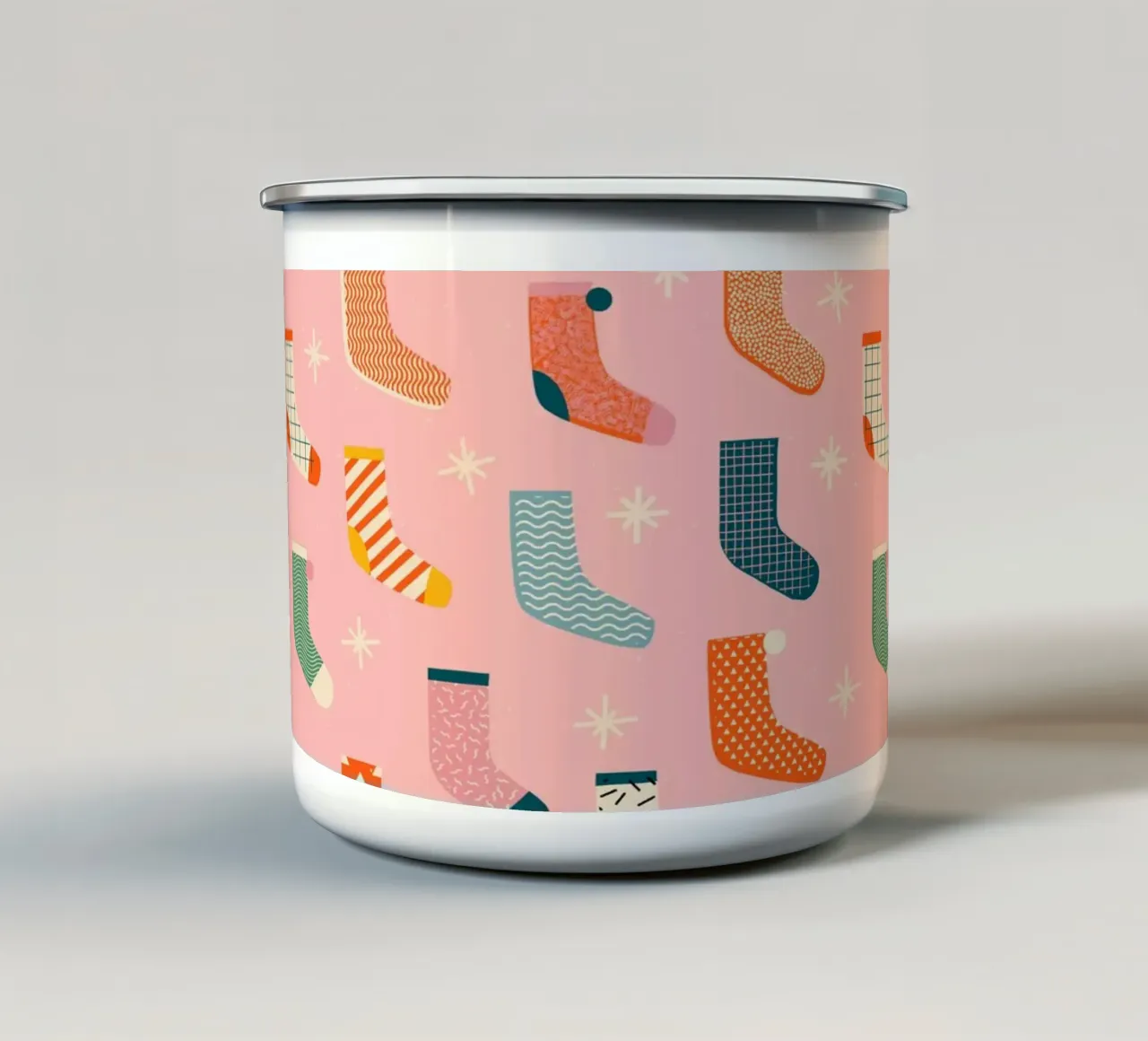 Christmas Pattern No 25 tazza in smalto da treechild