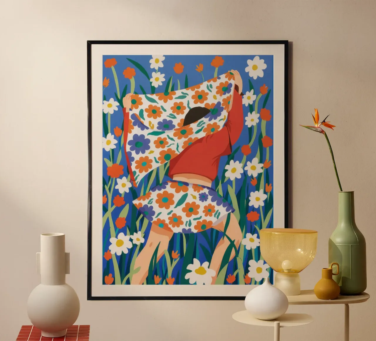 Volpe tra i fiori selvatici poster da Gaia Viesta