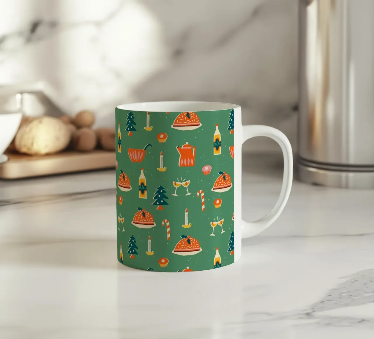 Christmas Pattern No 26 tazza in ceramica da treechild