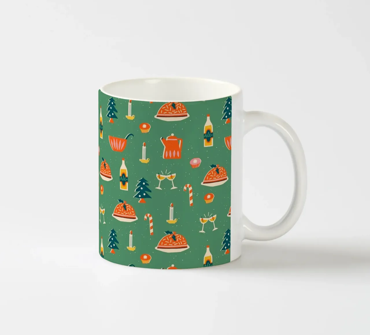 Christmas Pattern No 26 tazza in ceramica da treechild