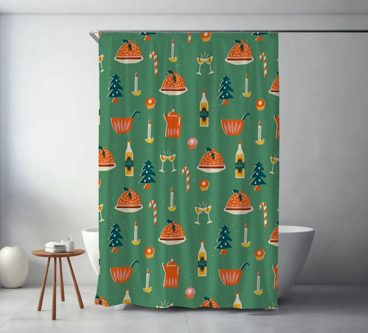 Christmas Pattern No 26 tenda da doccia da treechild
