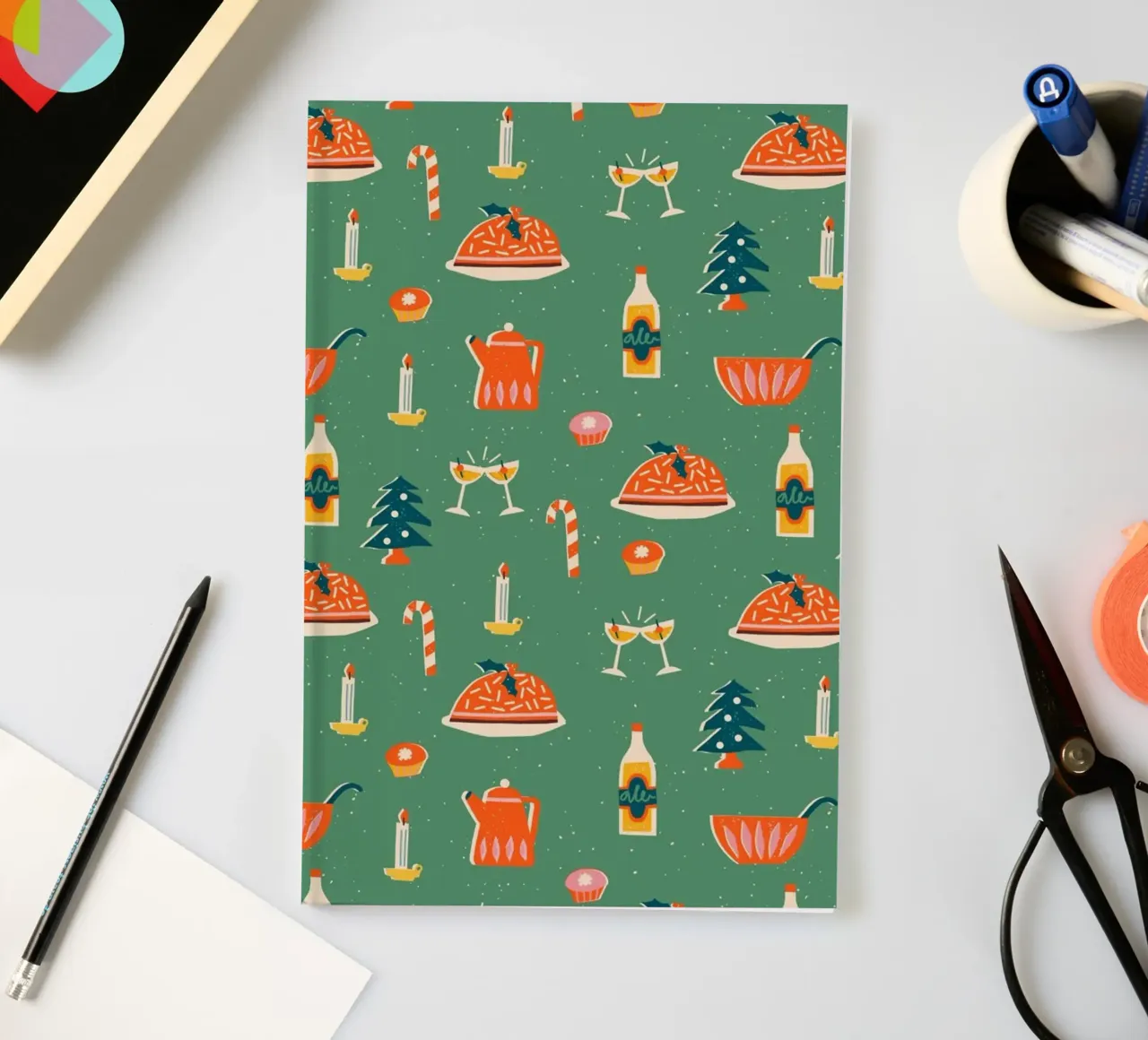 Christmas Pattern No 26 notebook by treechild