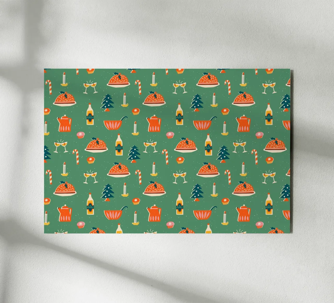 Christmas Pattern No 26 alluminio dibond da treechild