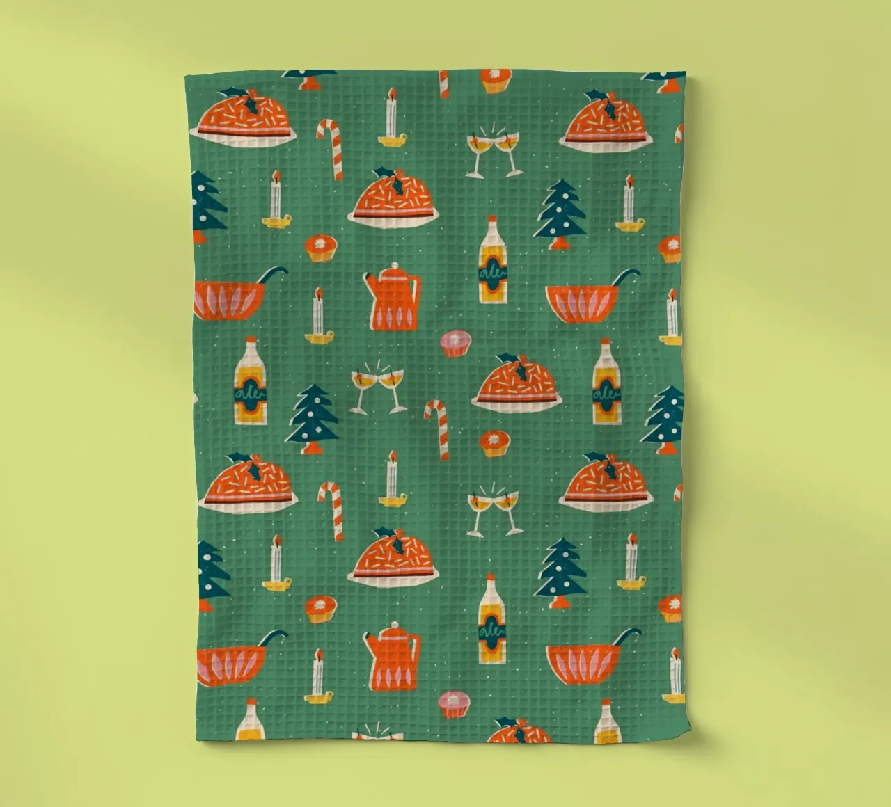 Christmas Pattern No 26 canovaccio da cucina da treechild