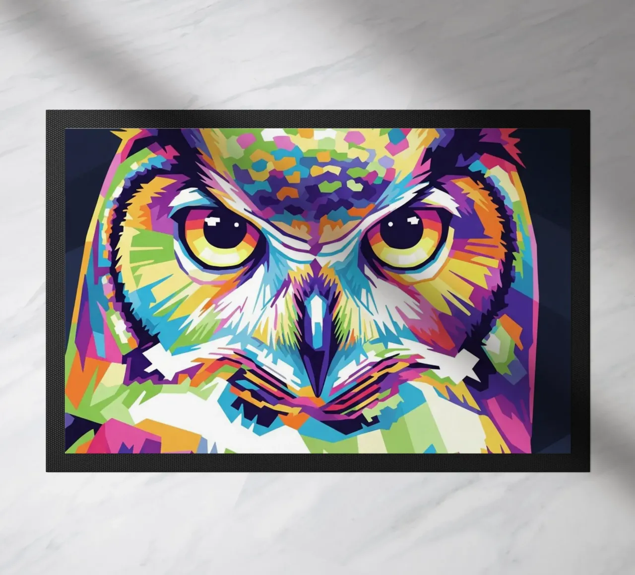 Colorato di gufo (4) zerbino da Wild Life studio