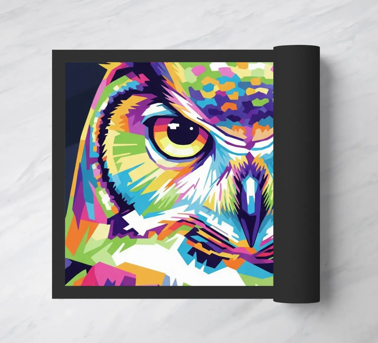 Colorato di gufo (4) zerbino da Wild Life studio