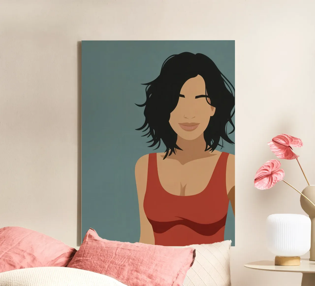 Serene Summer Portrait canvas with Floater frame by Selene Shade