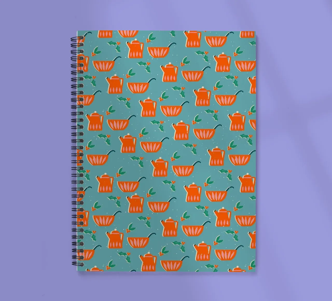 Christmas Pattern No 27 diario ad anelli da treechild