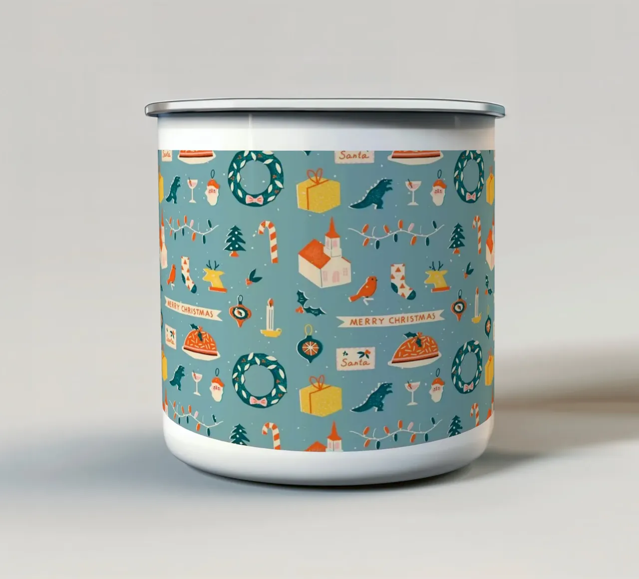 Christmas Pattern No 28 tazza in smalto da treechild