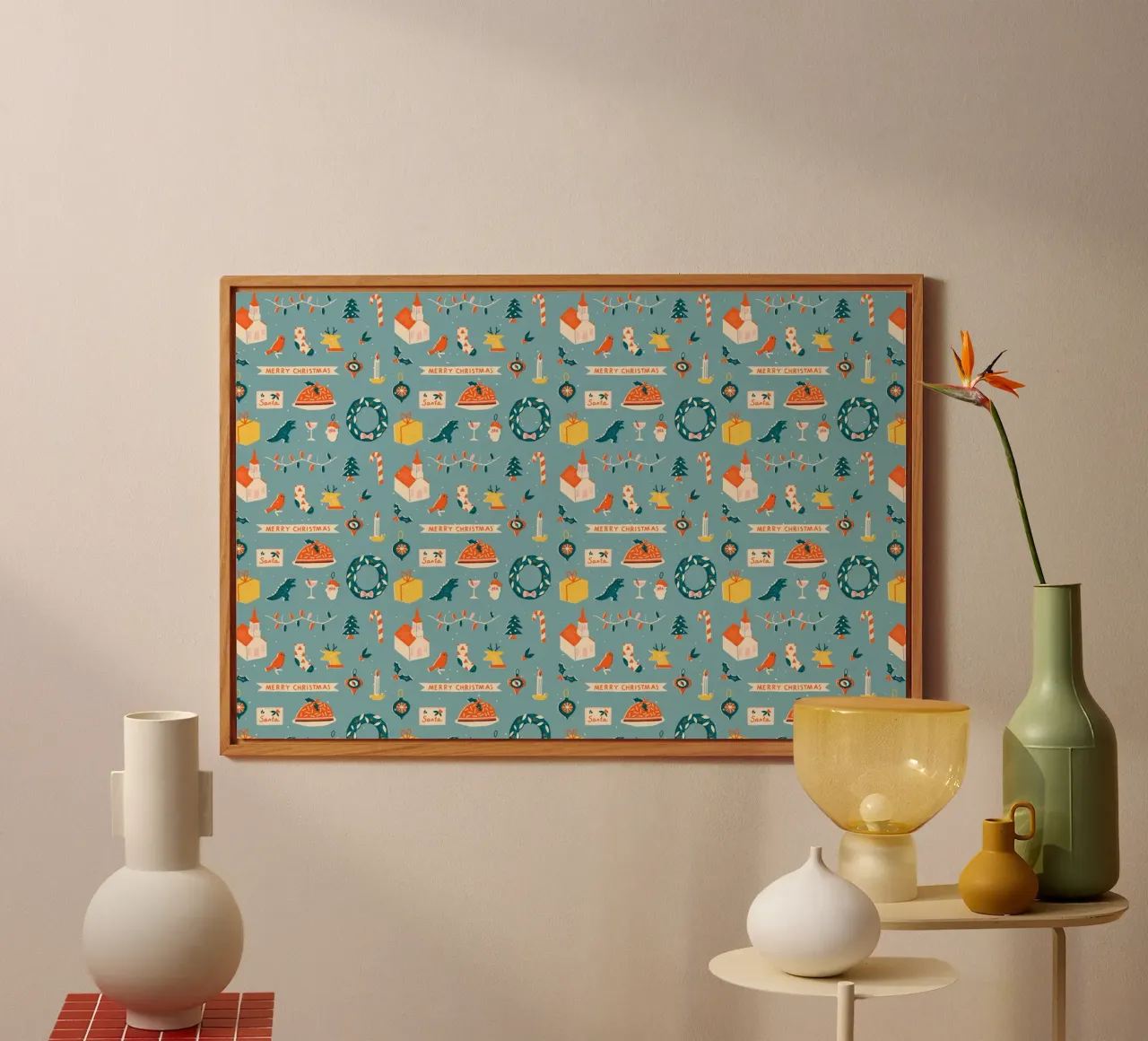 Christmas Pattern No 28 alluminio dibond da treechild