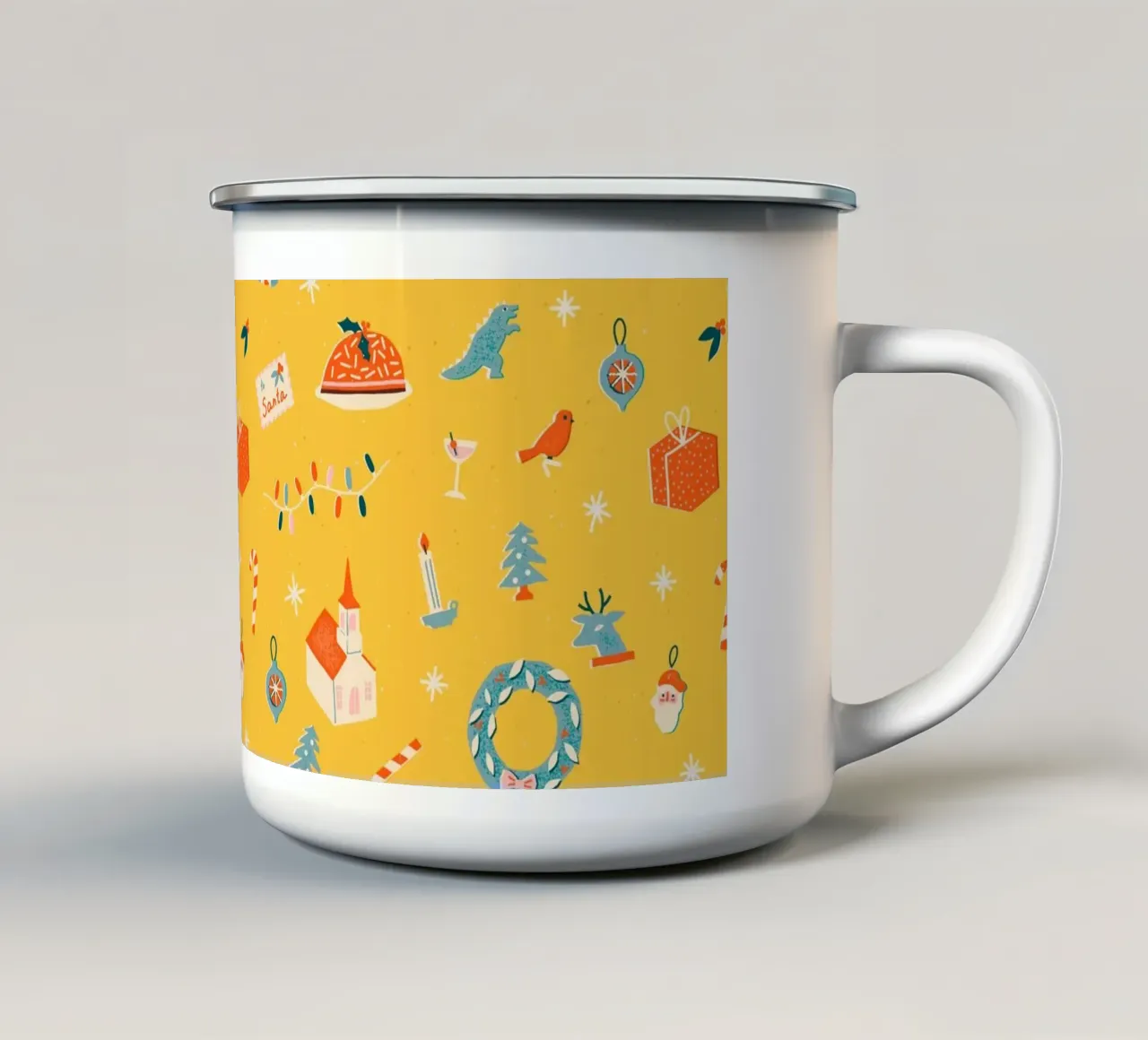 Christmas Pattern No 29 tazza in smalto da treechild