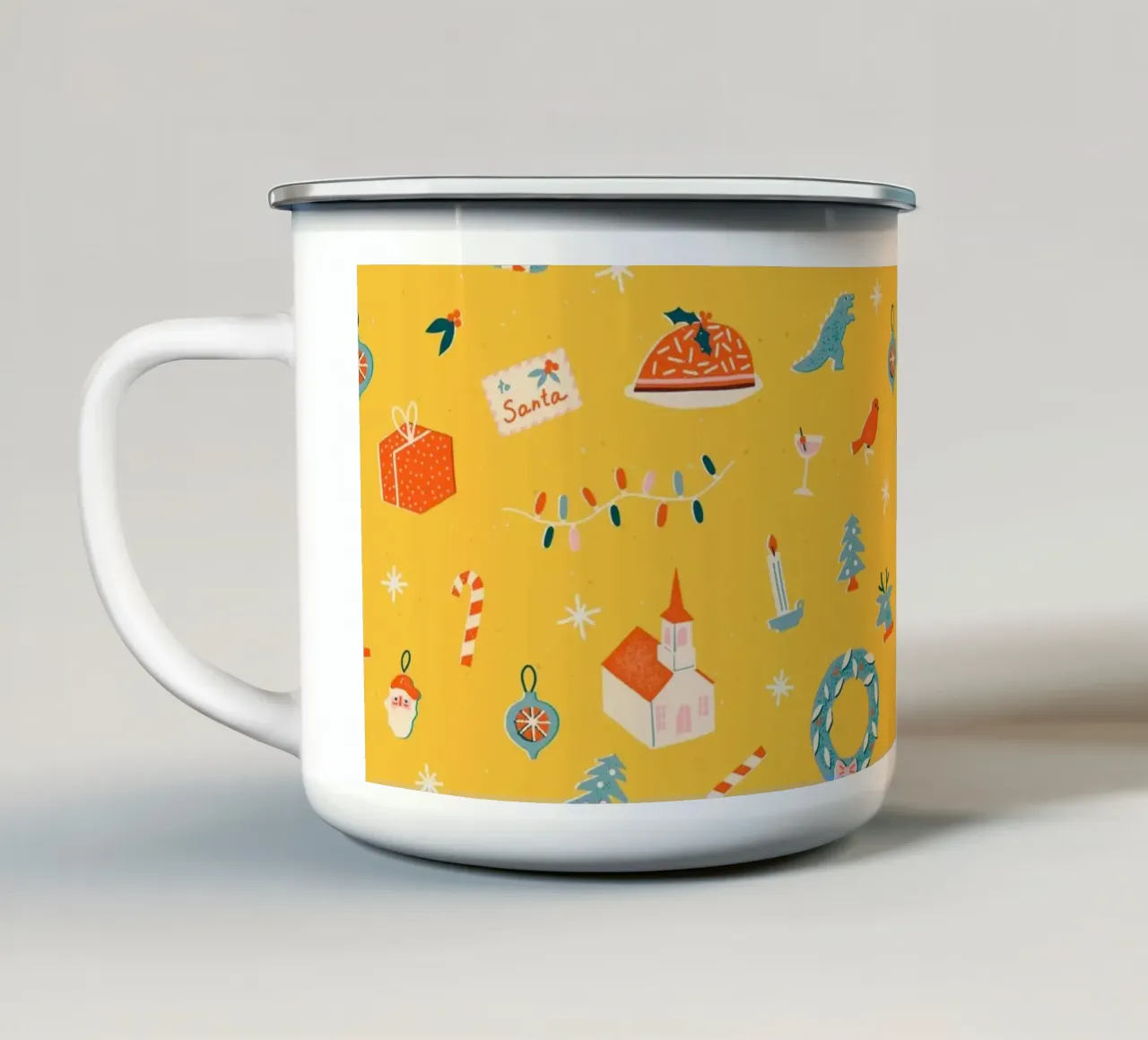 Christmas Pattern No 29 tazza in smalto da treechild