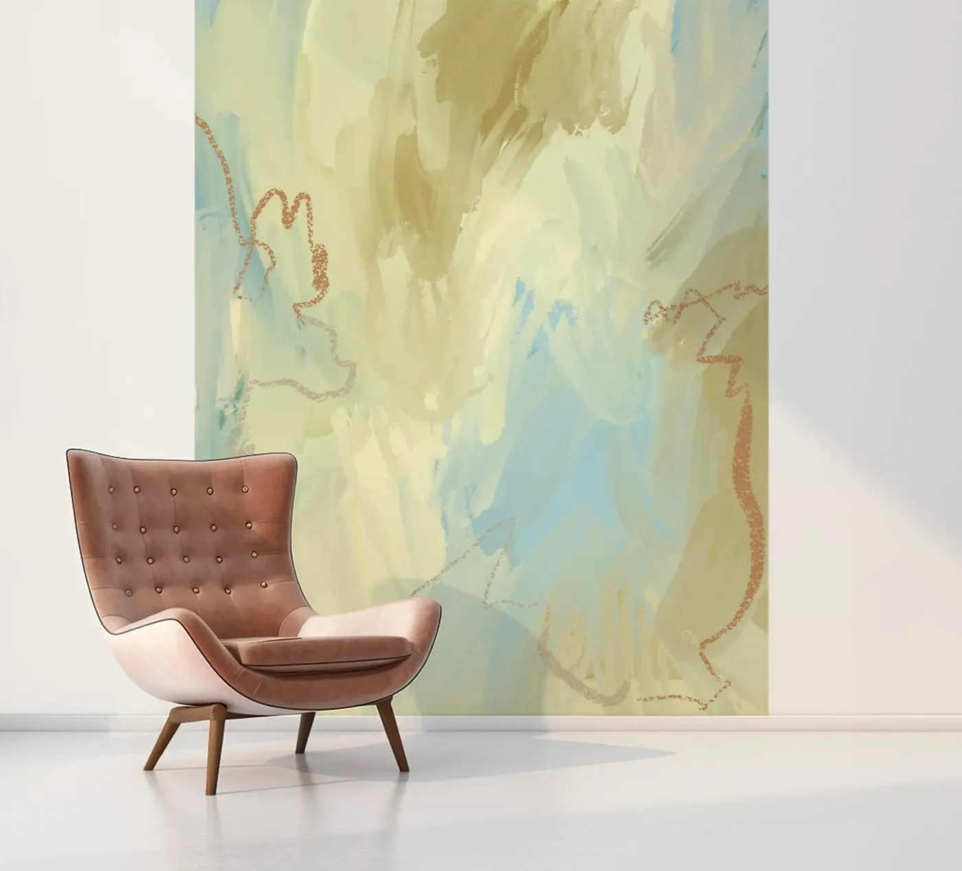 Muted Flow fotobehang van RS LAB STUDIO