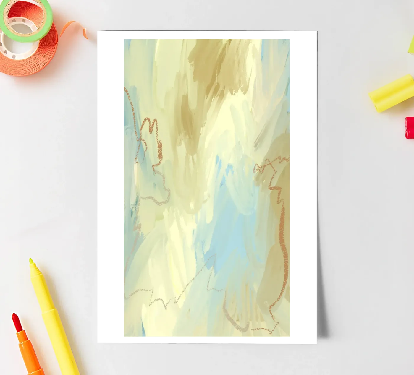 Muted Flow sticker sheet by RS LAB STUDIO