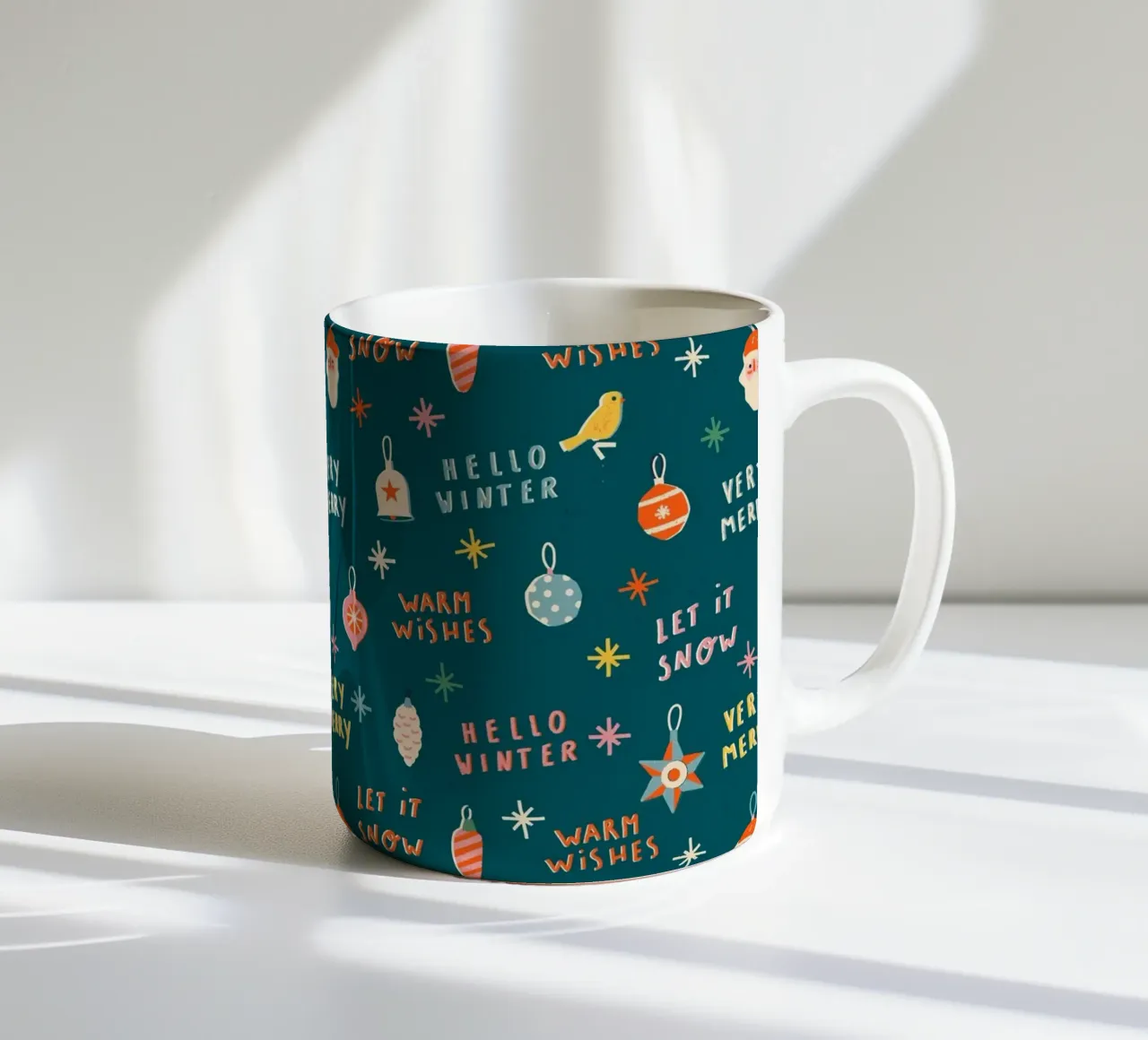 Christmas Pattern No 30 tazza in ceramica da treechild