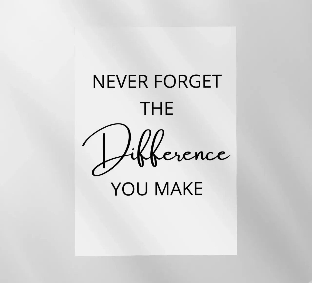 Never Forget The Difference You Make pellicola backlit da ramosashop