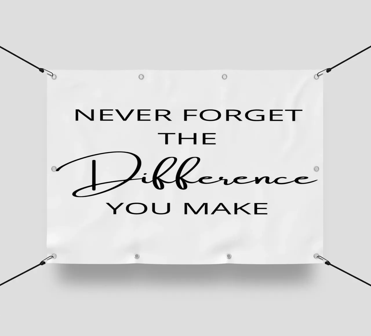 Never Forget The Difference You Make telo in pvc da ramosashop