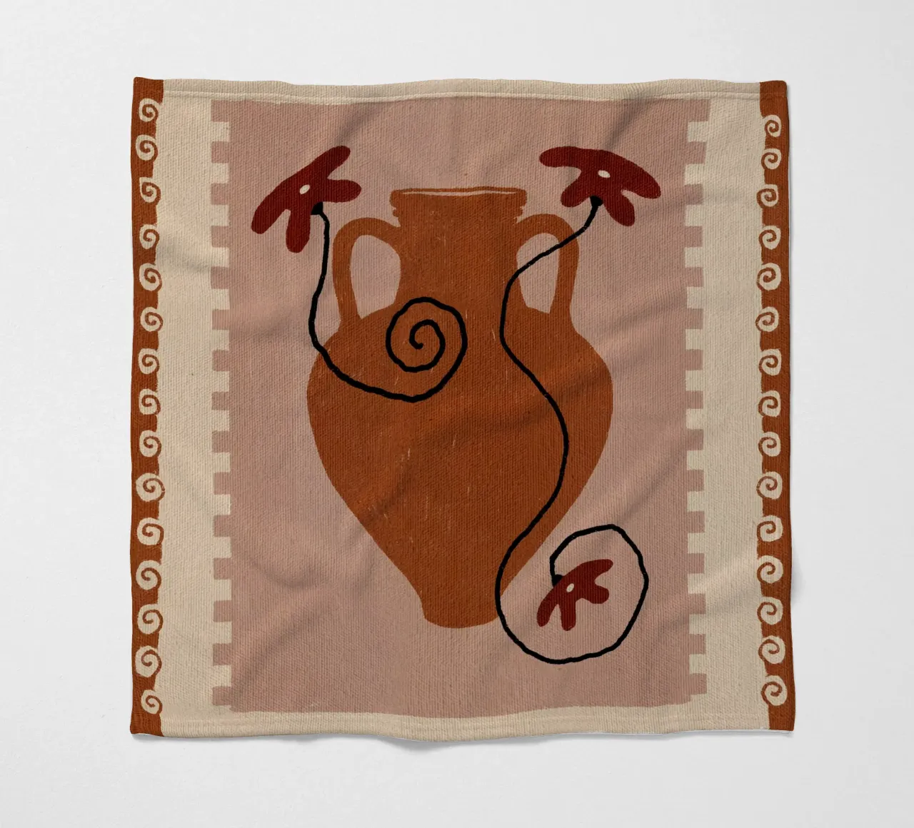 Out-of-Vase Blooms 9 coperta in pile da Shatha Al Dafai