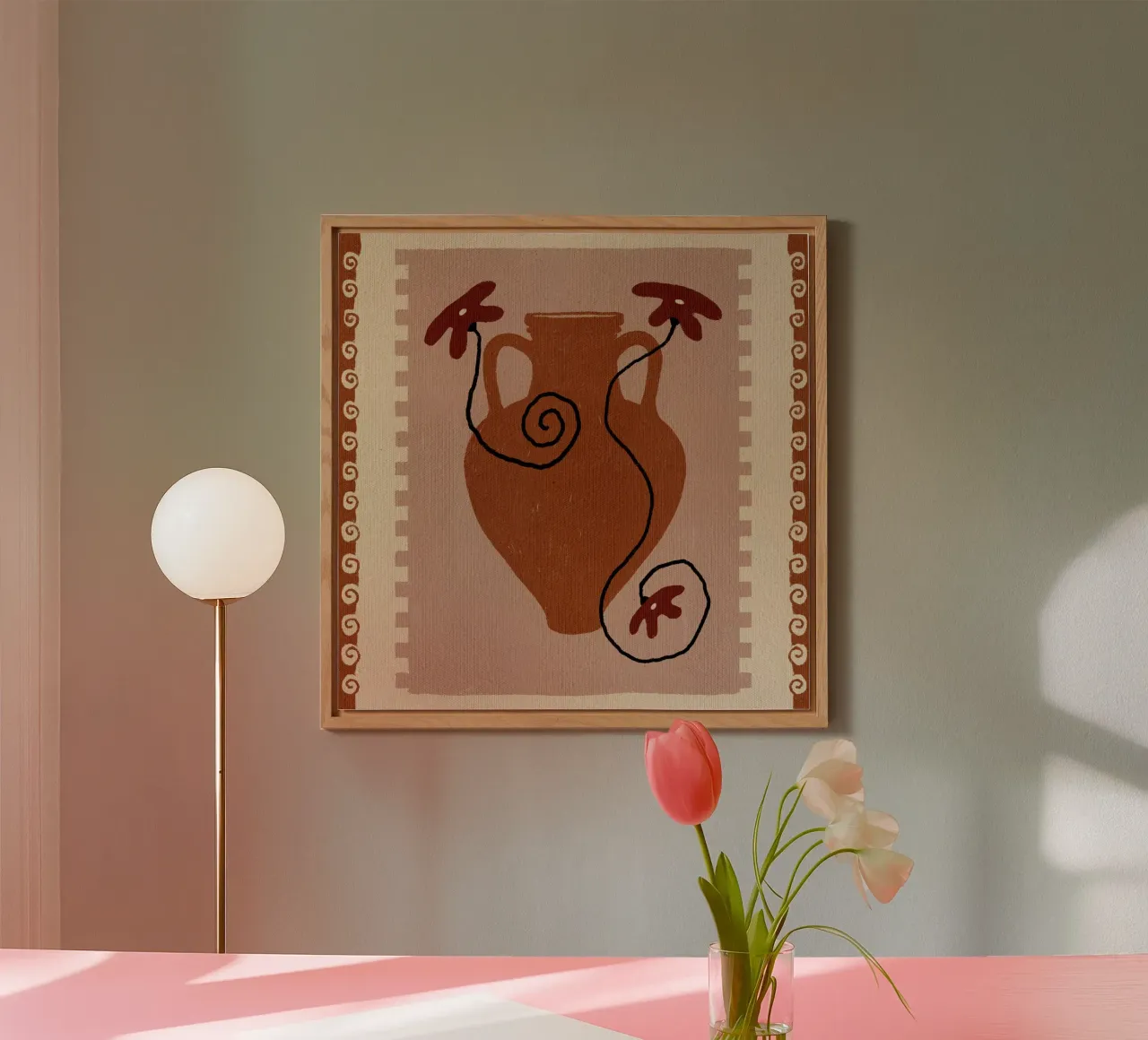 Out-of-Vase Blooms 9 alluminio dibond da Shatha Al Dafai