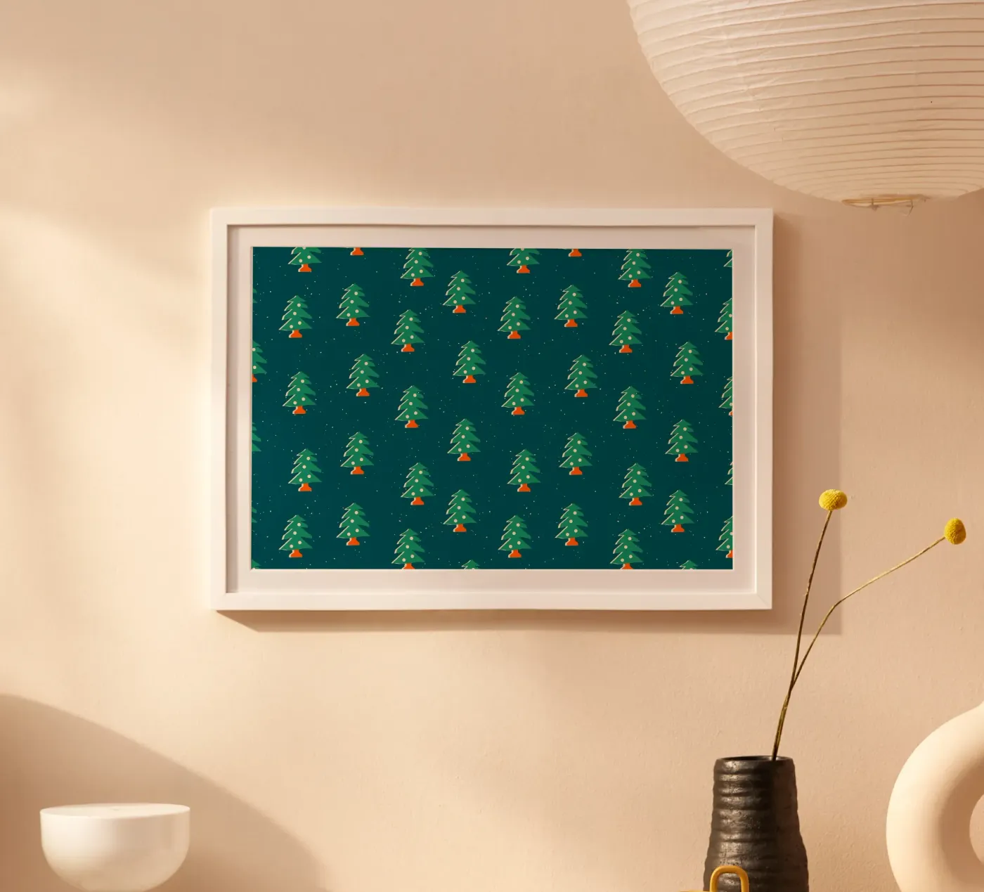 Christmas Pattern No 31 poster van treechild